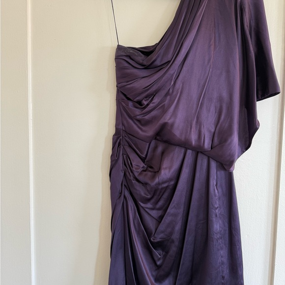 Aidan Mattox One-Shoulder Dress in Deep Purple - Picture 1 of 2